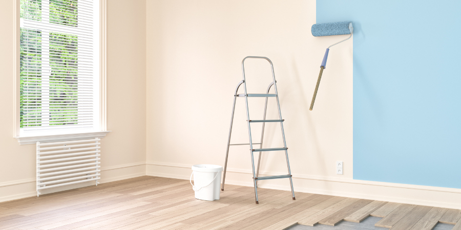 Painting the interior walls with calming color shades
